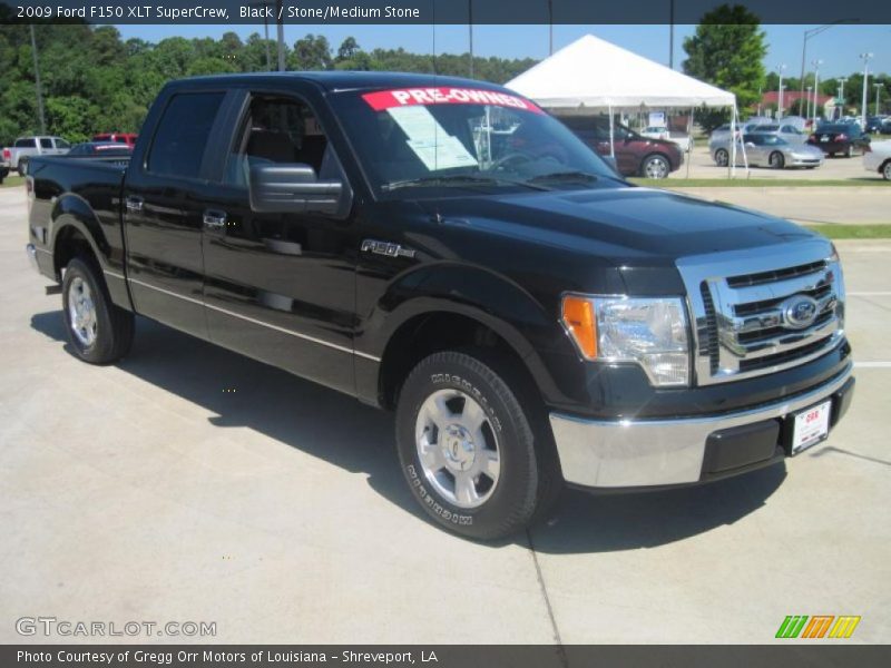 Black / Stone/Medium Stone 2009 Ford F150 XLT SuperCrew