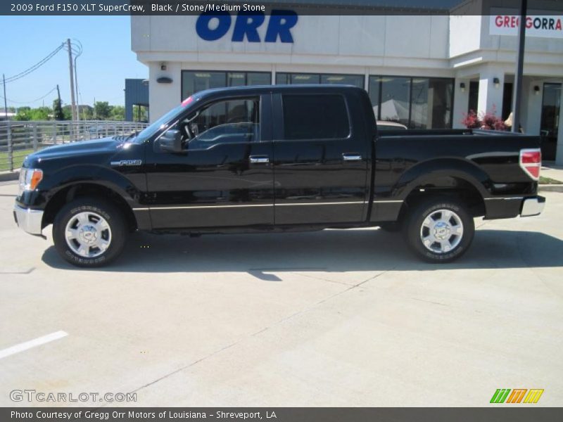 Black / Stone/Medium Stone 2009 Ford F150 XLT SuperCrew