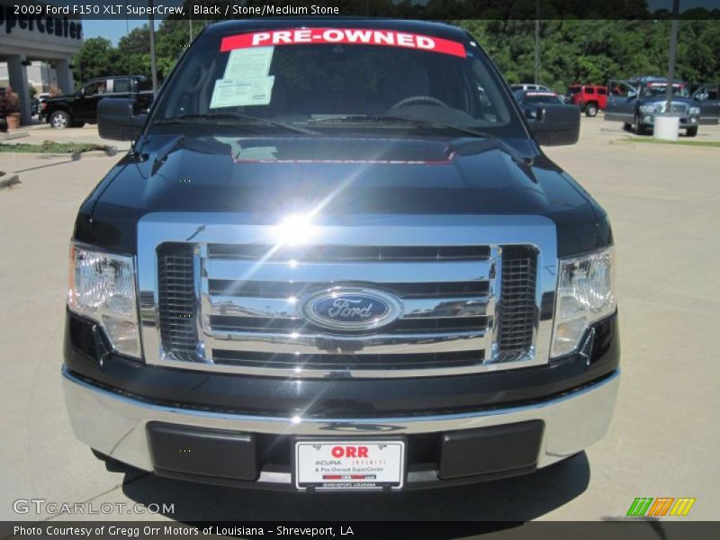 Black / Stone/Medium Stone 2009 Ford F150 XLT SuperCrew