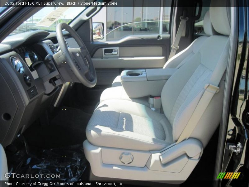 Black / Stone/Medium Stone 2009 Ford F150 XLT SuperCrew