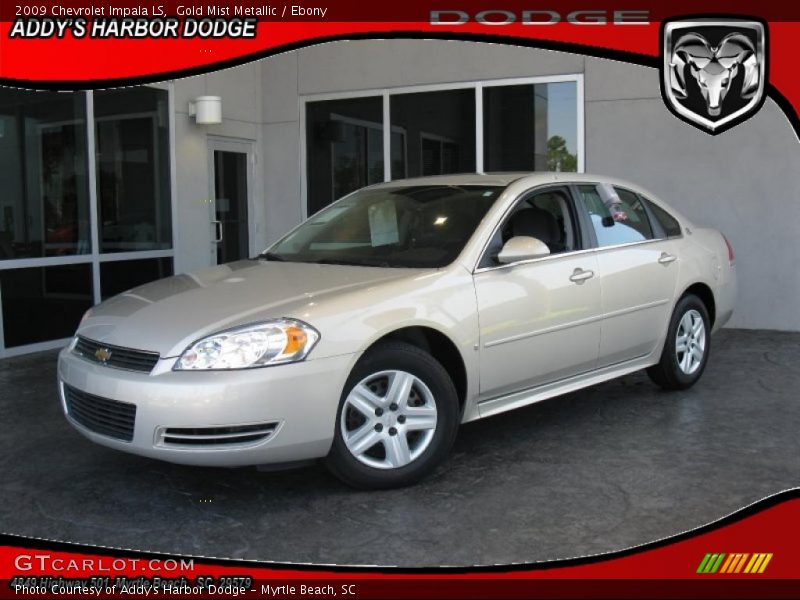 Gold Mist Metallic / Ebony 2009 Chevrolet Impala LS
