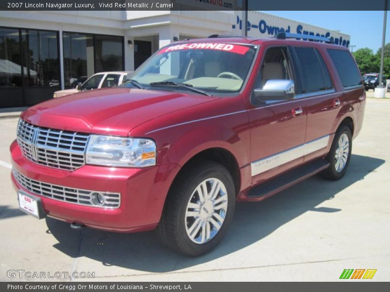 Vivid Red Metallic / Camel 2007 Lincoln Navigator Luxury