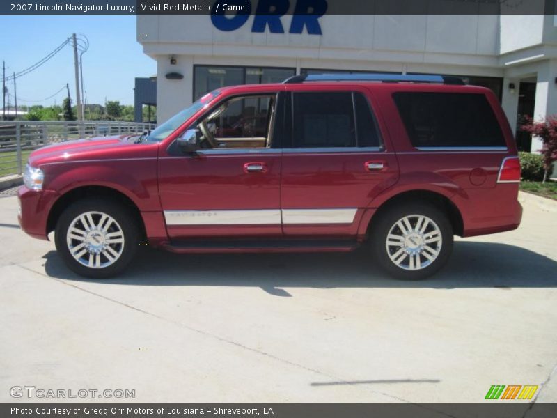 Vivid Red Metallic / Camel 2007 Lincoln Navigator Luxury