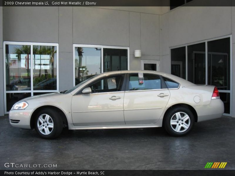 Gold Mist Metallic / Ebony 2009 Chevrolet Impala LS
