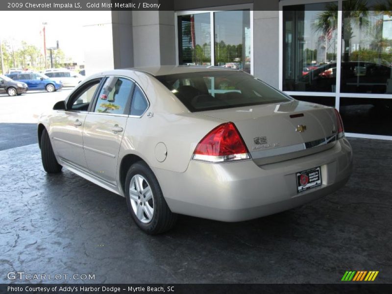 Gold Mist Metallic / Ebony 2009 Chevrolet Impala LS