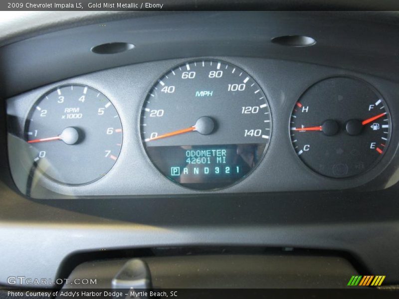 Gold Mist Metallic / Ebony 2009 Chevrolet Impala LS