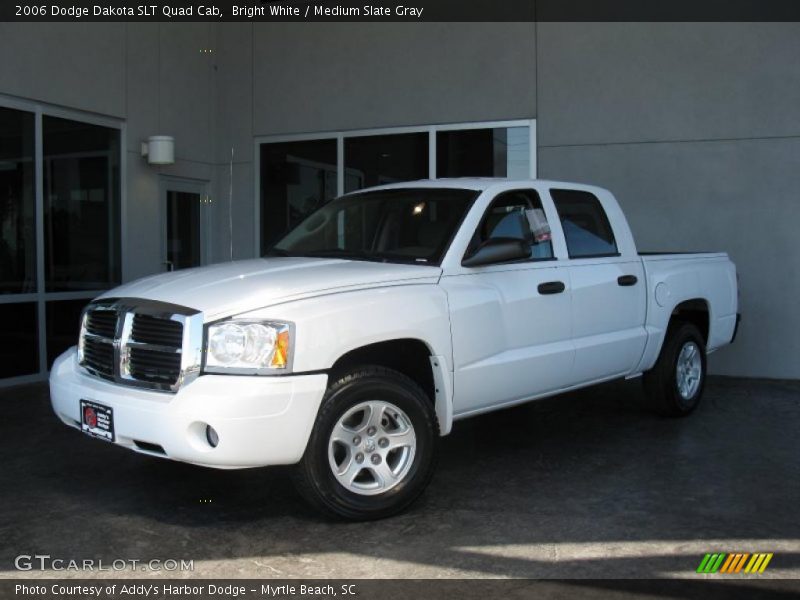 Bright White / Medium Slate Gray 2006 Dodge Dakota SLT Quad Cab