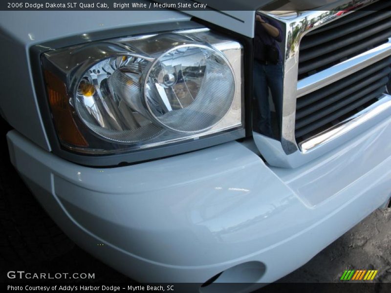 Bright White / Medium Slate Gray 2006 Dodge Dakota SLT Quad Cab
