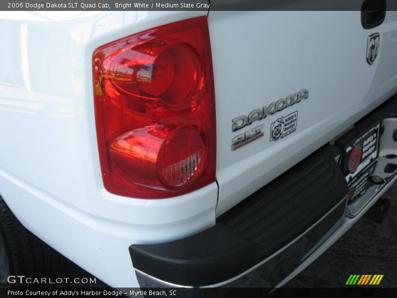 Bright White / Medium Slate Gray 2006 Dodge Dakota SLT Quad Cab
