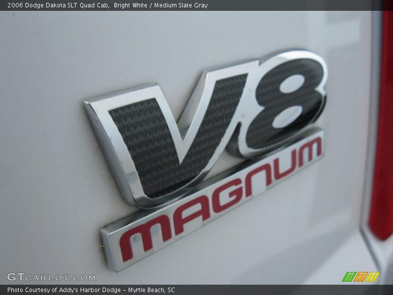 Bright White / Medium Slate Gray 2006 Dodge Dakota SLT Quad Cab