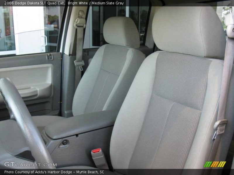 Bright White / Medium Slate Gray 2006 Dodge Dakota SLT Quad Cab