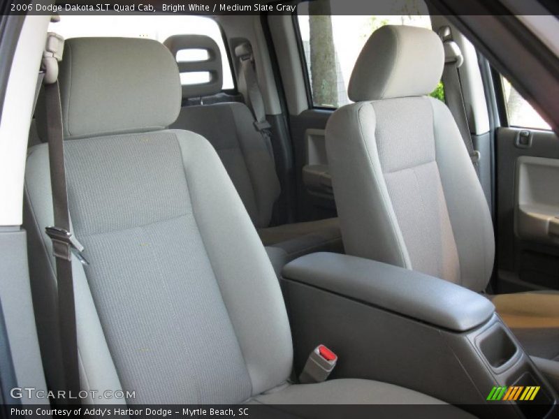 Bright White / Medium Slate Gray 2006 Dodge Dakota SLT Quad Cab