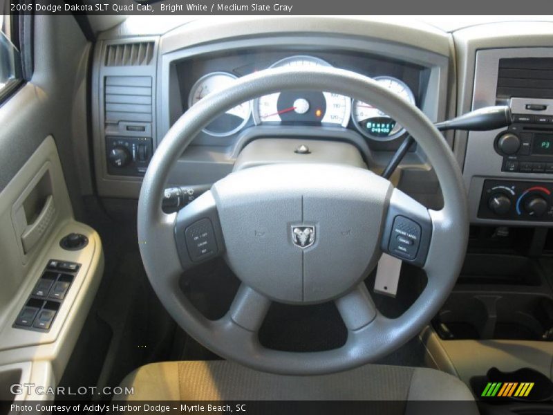 Bright White / Medium Slate Gray 2006 Dodge Dakota SLT Quad Cab