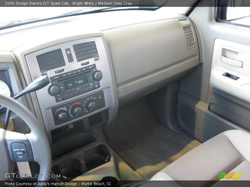 Bright White / Medium Slate Gray 2006 Dodge Dakota SLT Quad Cab