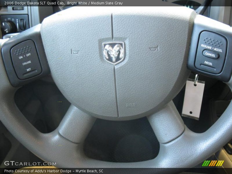 Bright White / Medium Slate Gray 2006 Dodge Dakota SLT Quad Cab