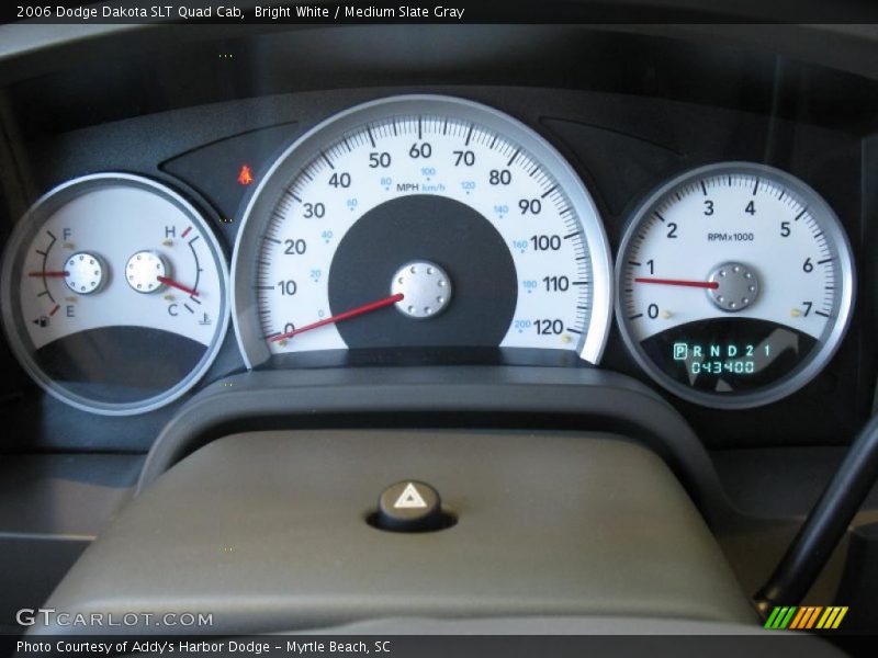 Bright White / Medium Slate Gray 2006 Dodge Dakota SLT Quad Cab