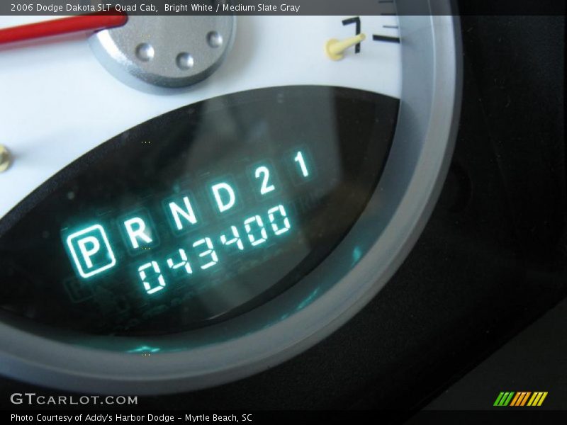 Bright White / Medium Slate Gray 2006 Dodge Dakota SLT Quad Cab