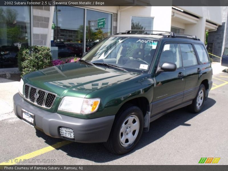 Savanna Green Metallic / Beige 2002 Subaru Forester 2.5 L