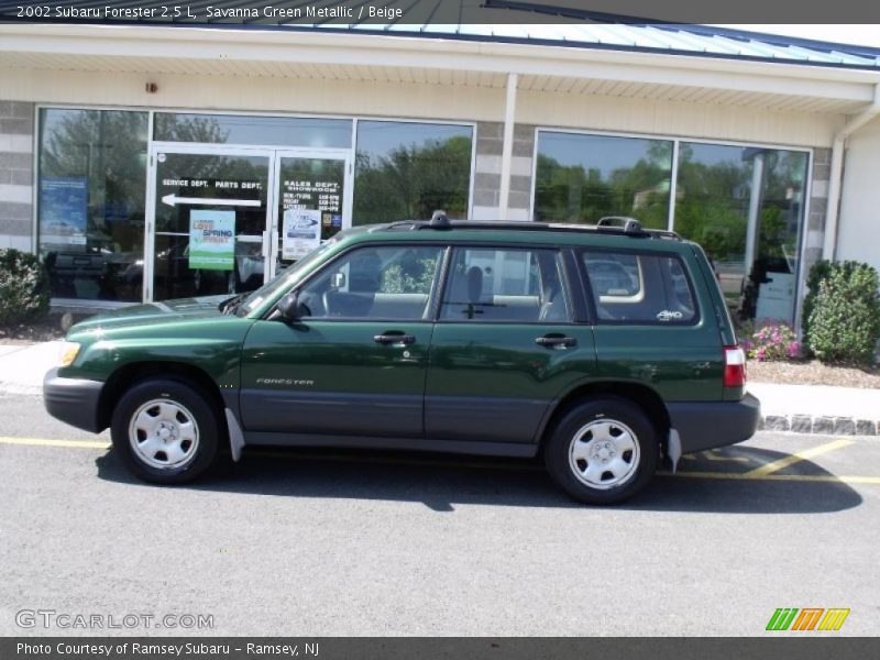 Savanna Green Metallic / Beige 2002 Subaru Forester 2.5 L
