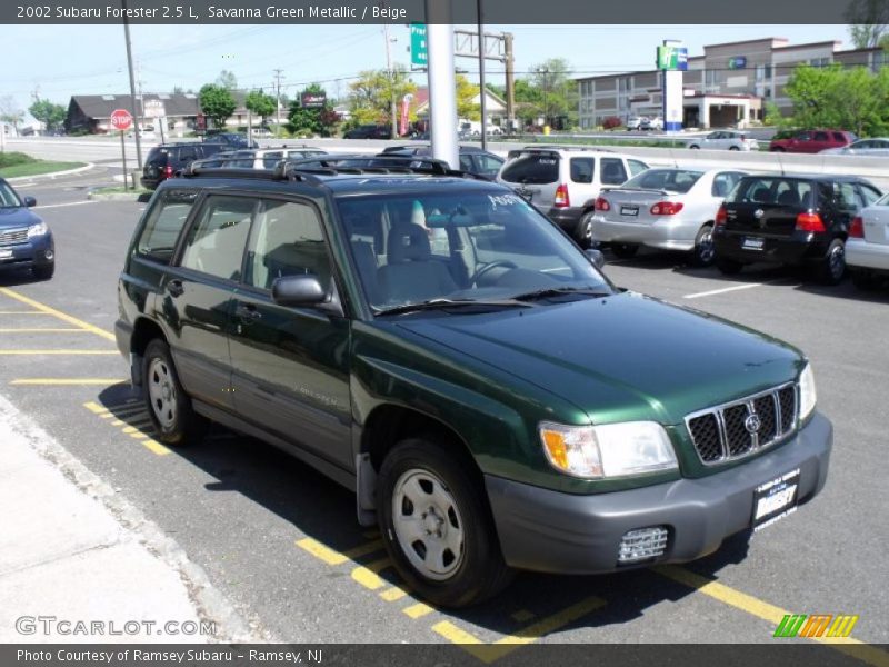 Savanna Green Metallic / Beige 2002 Subaru Forester 2.5 L