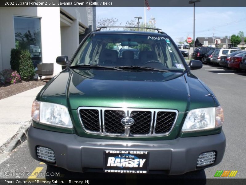 Savanna Green Metallic / Beige 2002 Subaru Forester 2.5 L