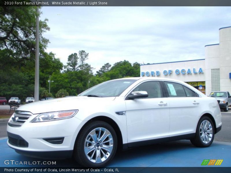 White Suede Metallic / Light Stone 2010 Ford Taurus Limited