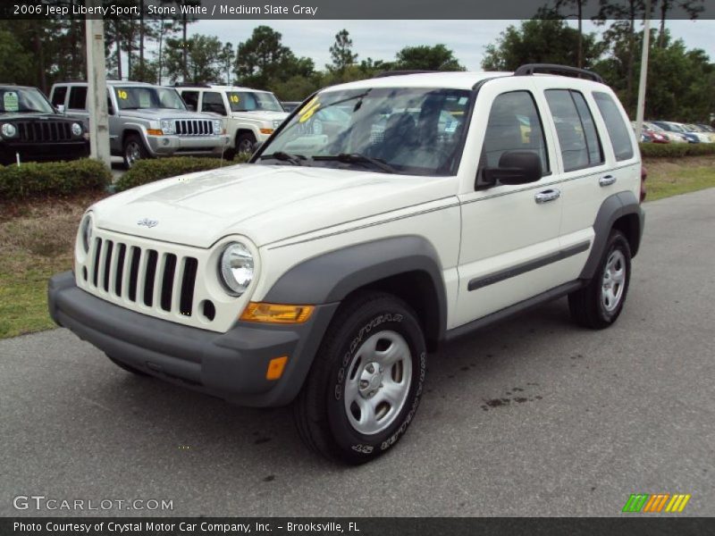 Stone White / Medium Slate Gray 2006 Jeep Liberty Sport