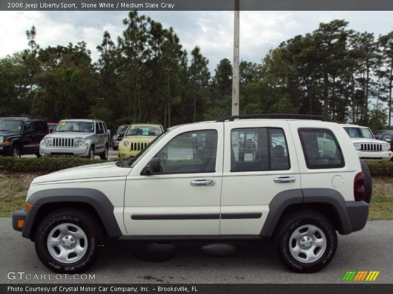 Stone White / Medium Slate Gray 2006 Jeep Liberty Sport
