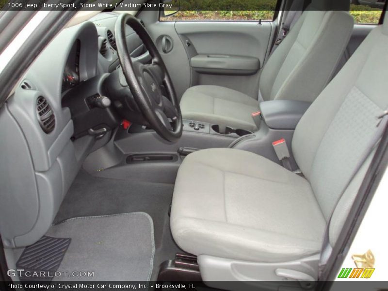 Stone White / Medium Slate Gray 2006 Jeep Liberty Sport