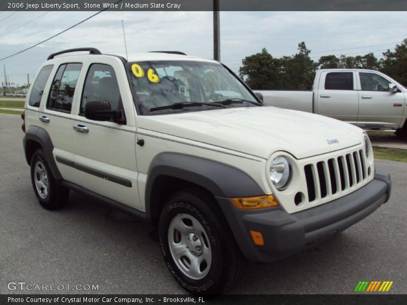 Stone White / Medium Slate Gray 2006 Jeep Liberty Sport