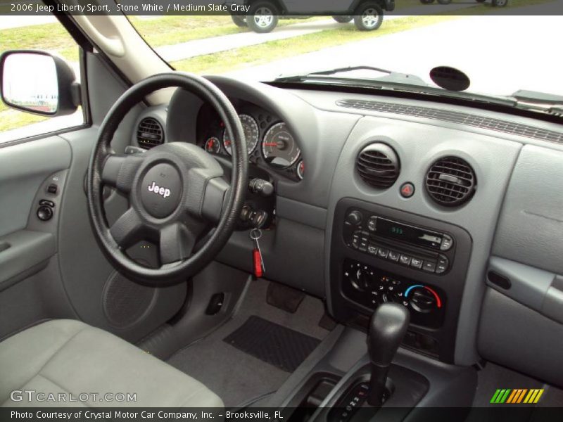 Stone White / Medium Slate Gray 2006 Jeep Liberty Sport