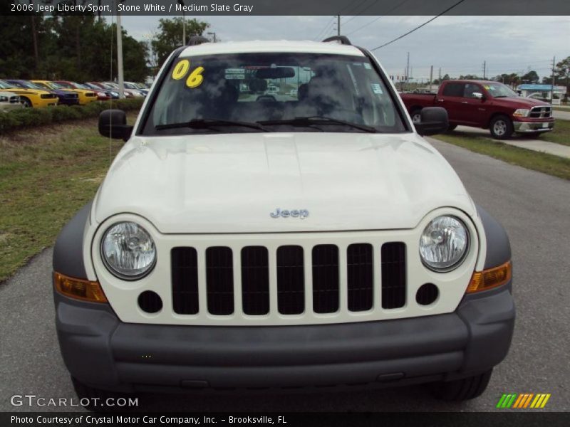 Stone White / Medium Slate Gray 2006 Jeep Liberty Sport