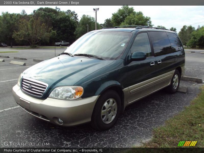 Dark Emerald Green / Beige 2003 Kia Sedona EX
