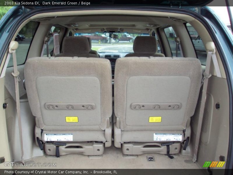 Dark Emerald Green / Beige 2003 Kia Sedona EX