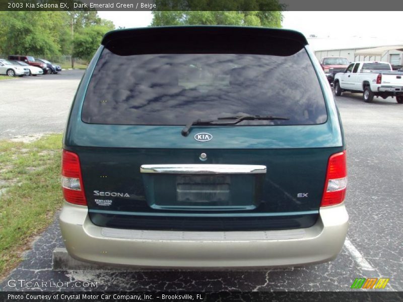 Dark Emerald Green / Beige 2003 Kia Sedona EX