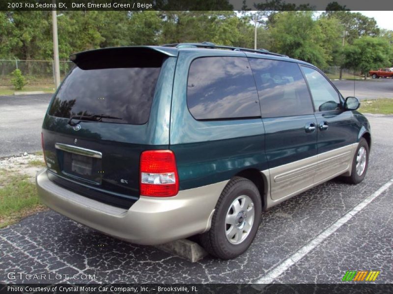 Dark Emerald Green / Beige 2003 Kia Sedona EX