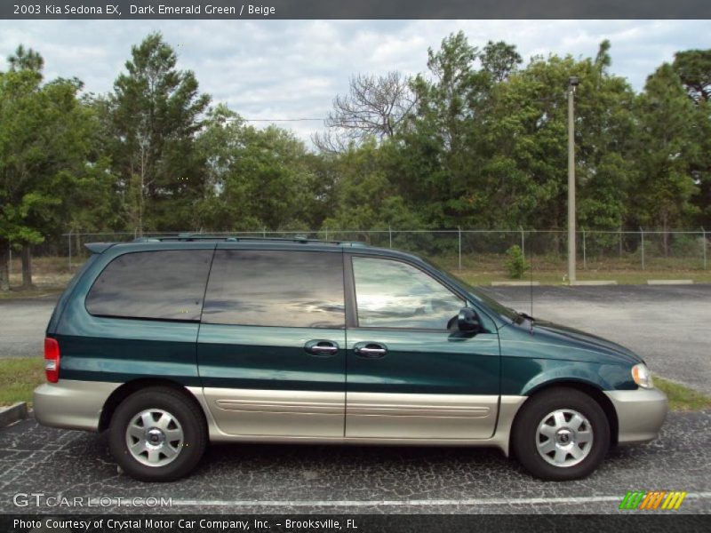 Dark Emerald Green / Beige 2003 Kia Sedona EX