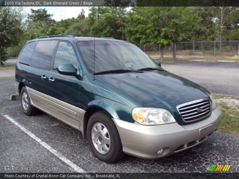 Dark Emerald Green / Beige 2003 Kia Sedona EX