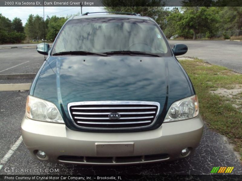 Dark Emerald Green / Beige 2003 Kia Sedona EX