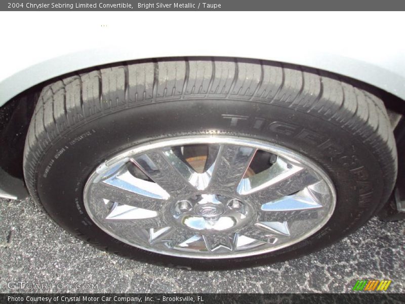 Bright Silver Metallic / Taupe 2004 Chrysler Sebring Limited Convertible