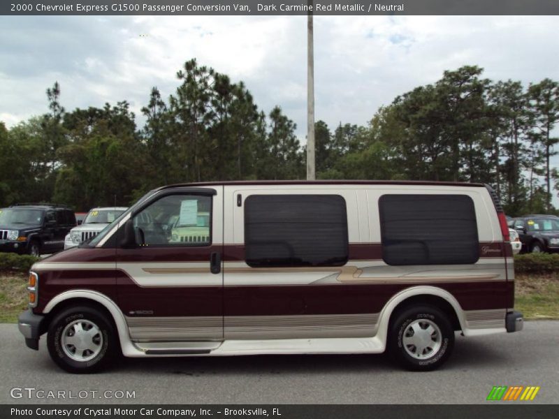 Dark Carmine Red Metallic / Neutral 2000 Chevrolet Express G1500 Passenger Conversion Van
