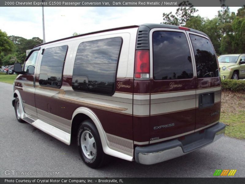 Dark Carmine Red Metallic / Neutral 2000 Chevrolet Express G1500 Passenger Conversion Van