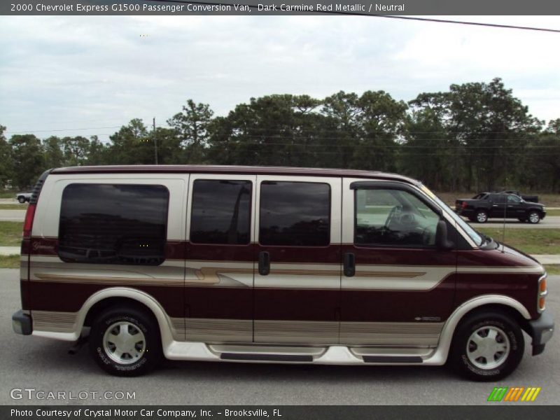 Dark Carmine Red Metallic / Neutral 2000 Chevrolet Express G1500 Passenger Conversion Van