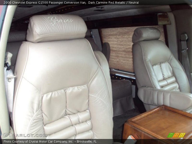 Dark Carmine Red Metallic / Neutral 2000 Chevrolet Express G1500 Passenger Conversion Van