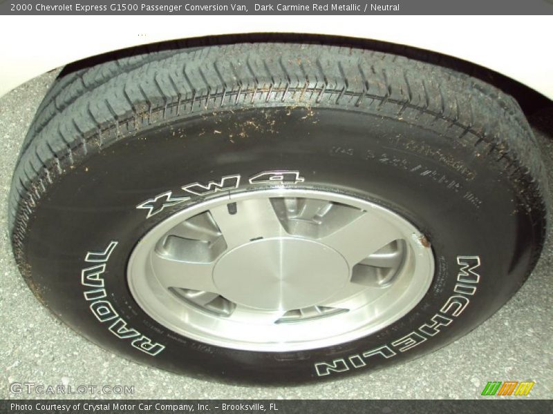 Dark Carmine Red Metallic / Neutral 2000 Chevrolet Express G1500 Passenger Conversion Van