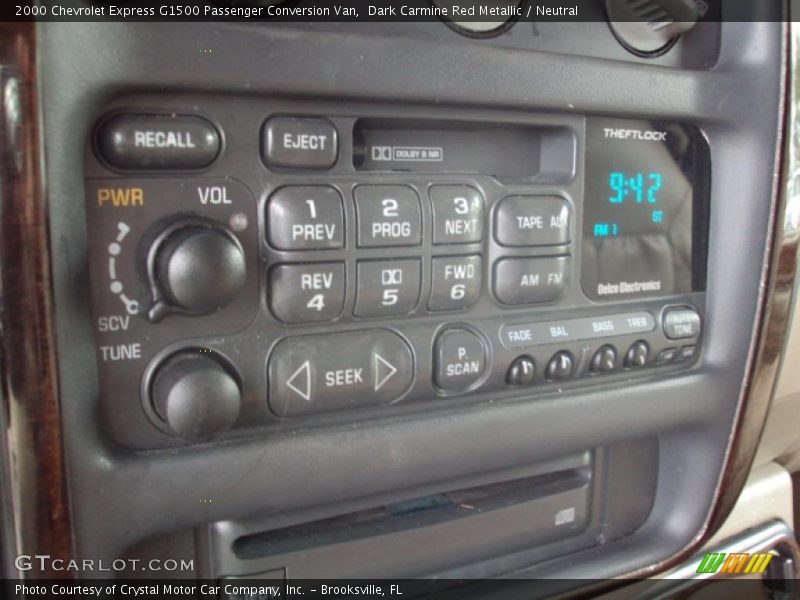 Dark Carmine Red Metallic / Neutral 2000 Chevrolet Express G1500 Passenger Conversion Van