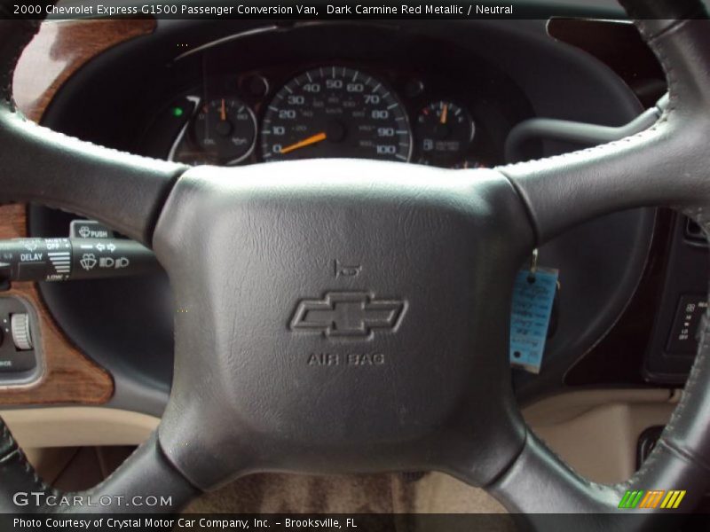 Dark Carmine Red Metallic / Neutral 2000 Chevrolet Express G1500 Passenger Conversion Van