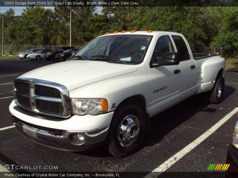 Bright White / Dark Slate Gray 2003 Dodge Ram 3500 SLT Quad Cab Dually