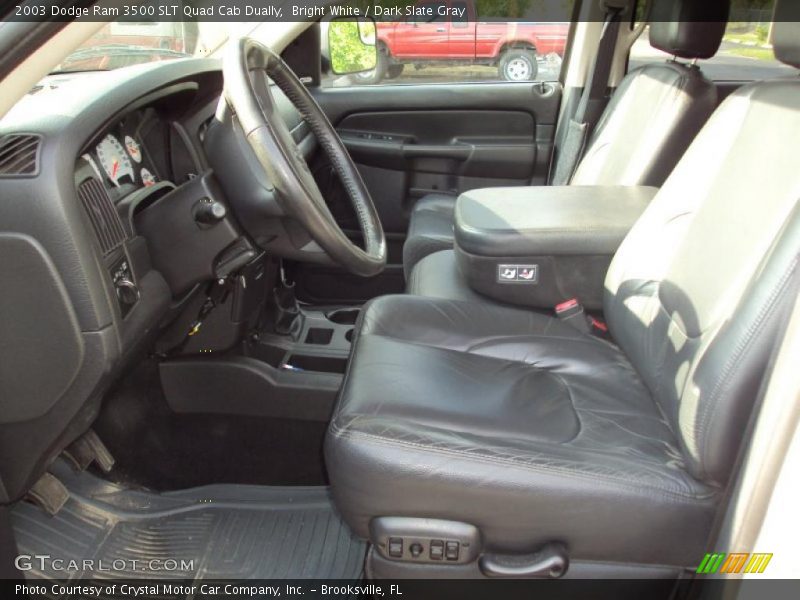 Bright White / Dark Slate Gray 2003 Dodge Ram 3500 SLT Quad Cab Dually