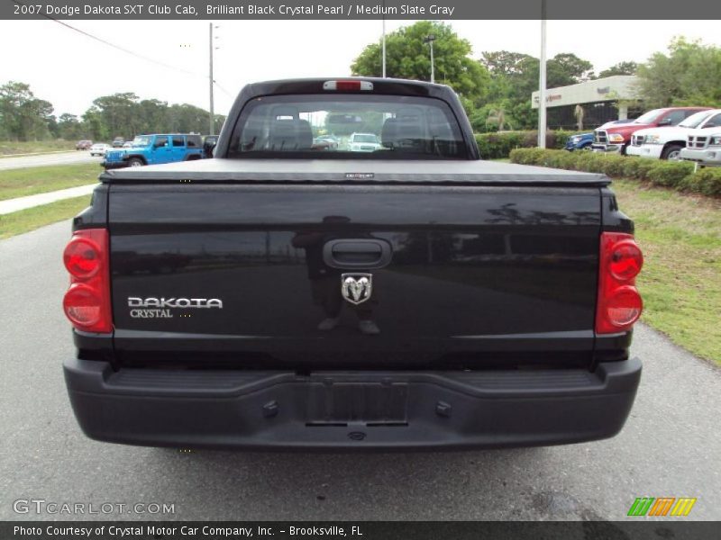 Brilliant Black Crystal Pearl / Medium Slate Gray 2007 Dodge Dakota SXT Club Cab